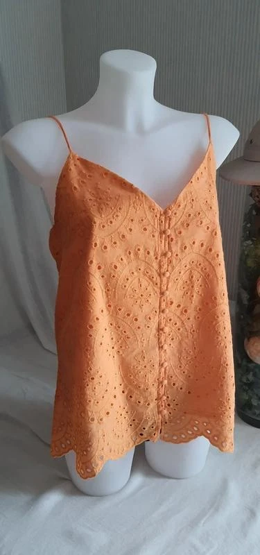 Top orange "Golden Live" taille M/L Neuf